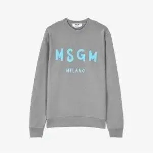 [XL] MSGM 밀라노 로고 맨투맨 그레이